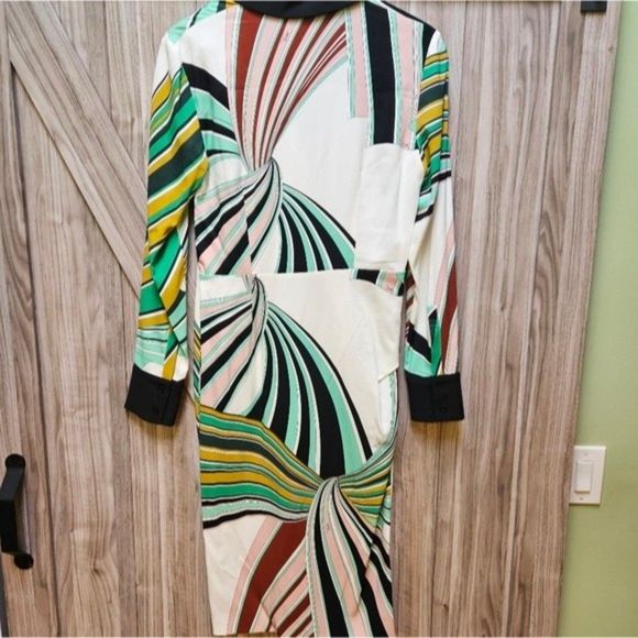 Emilio Pucci Printed Collar Dress Multicolor Viscose Multiple Colors - Picture 12 of 12